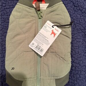 Rreddy Green Quilted Dog Coat